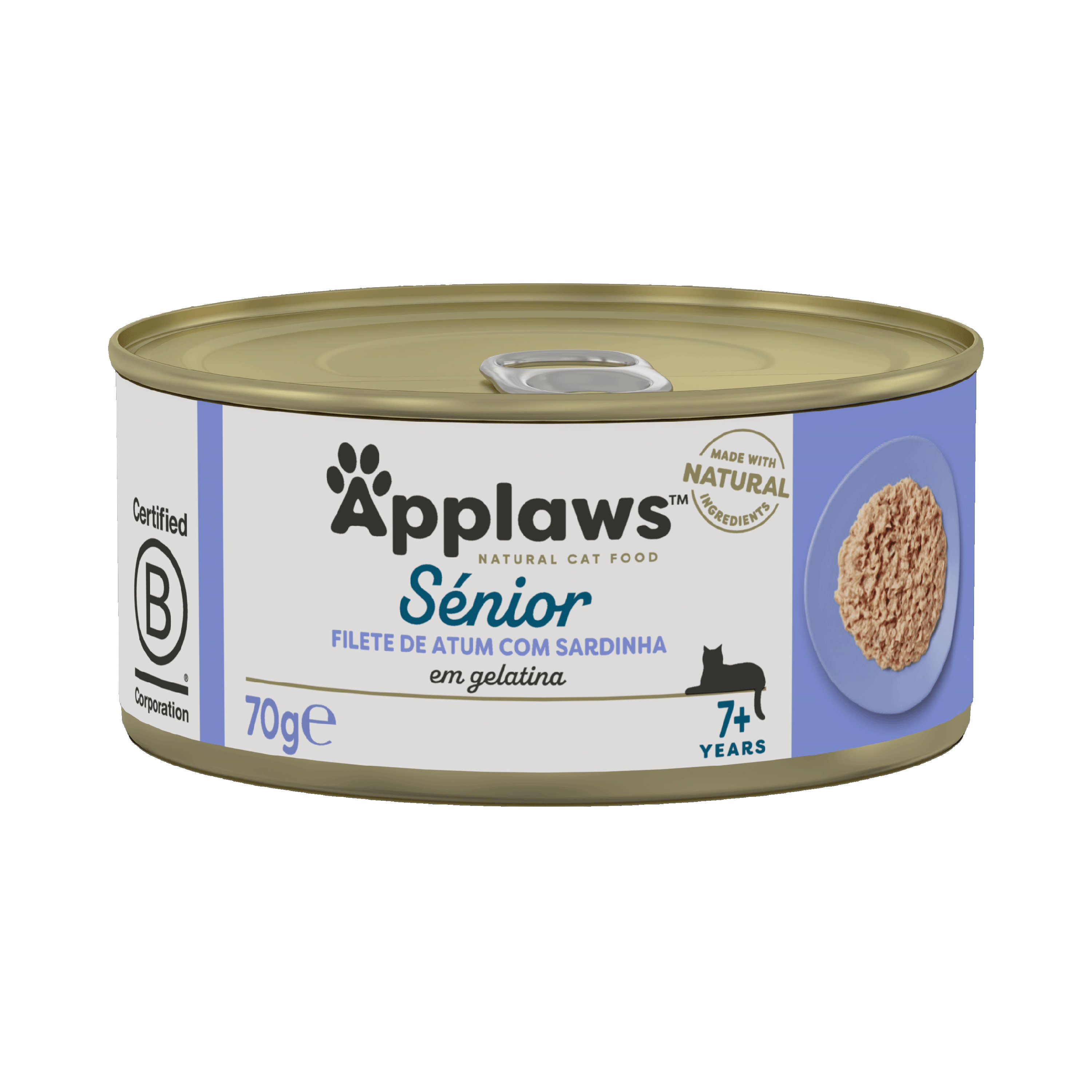 Ração Úmida para Gatos Sabor Filete de Atum com Sardinha em Gelatina 70g