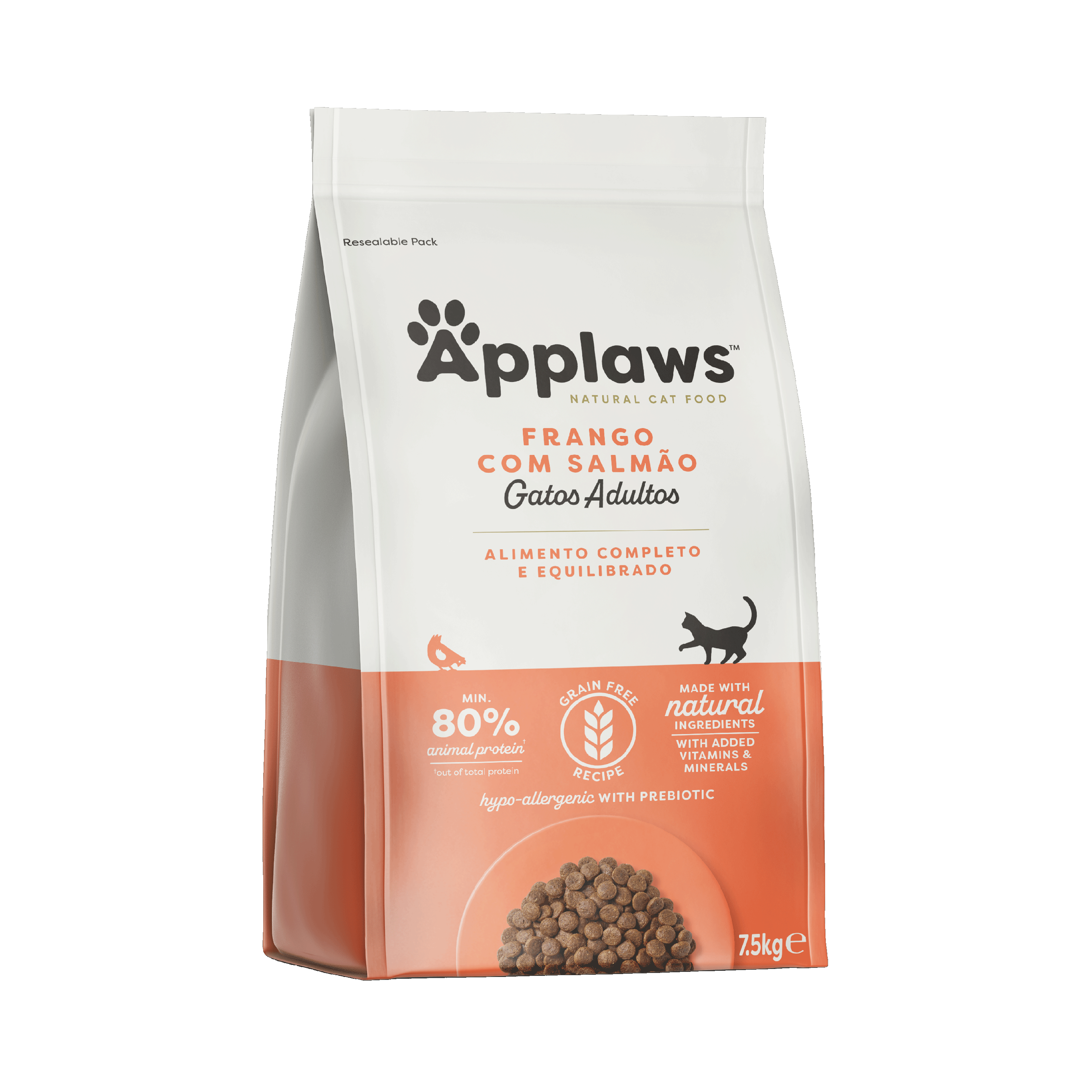 Ração Seca para Gatos Adultos Sabor Frango e Salmão 7.5kg